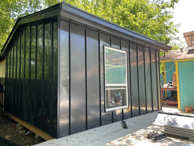 Black standing seam metal wall panels for Metal Roof Installation in Westgate